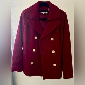Kenneth Cole Red pea coat